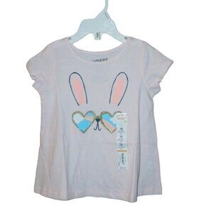 Jumping Beans Toddler Softest Tee Glasses Bunny Size 18M